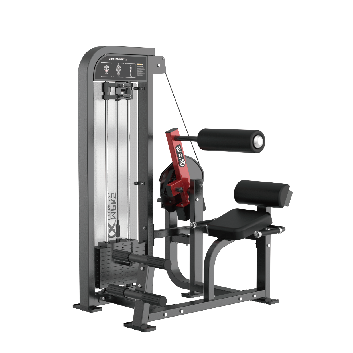 Magnetic Pin Adjustable Seated Row Back Trainer – Strength Exercise Equipment for Home & Gym